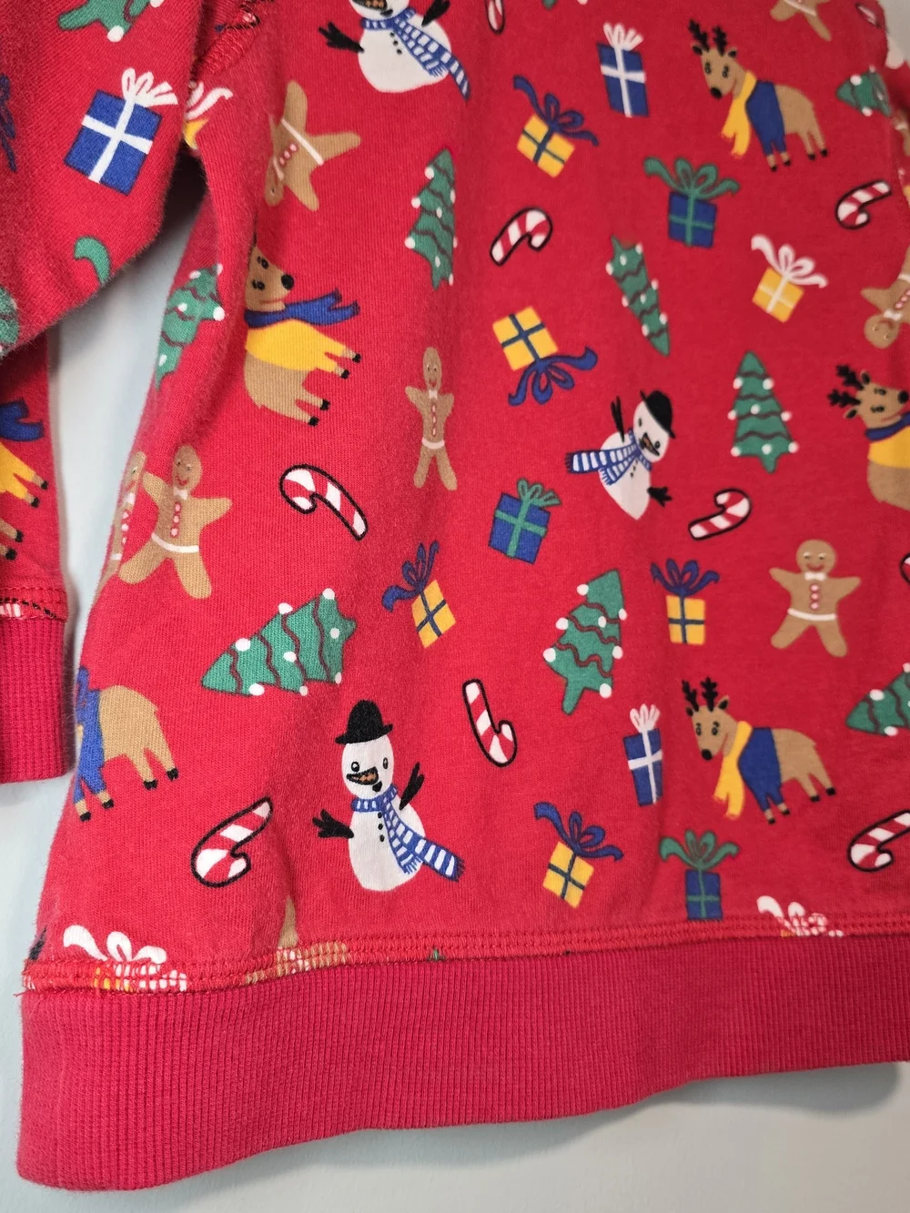 H&M Red Kids Holiday Joggers Set with Festive Prints Soft.